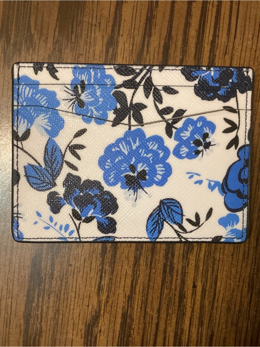 Kate Spade Staci Card holder in Floral Blue Multicolor, With Dust Bag, NWT - Picture 3 of 4